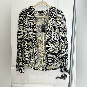 Forever 21 Patterned Black and White Blazer Size Medium